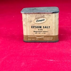Epsom Salt Tin - Vintage Brown